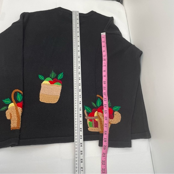 VTG Design Options By Philip & Jane Gordon Button Up Sweater Farmer Market Sz L - Picture 6 of 8